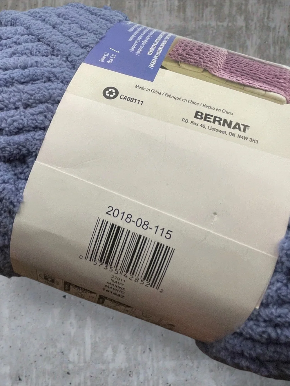 Bernat Blanket Extra Yarn Bundle 27011 NAVY MARINE 10.5oz/300g 220 Yards (2Pk)